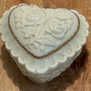 Lenox Heart-Shaped Jewelry Box with Gold Accent
